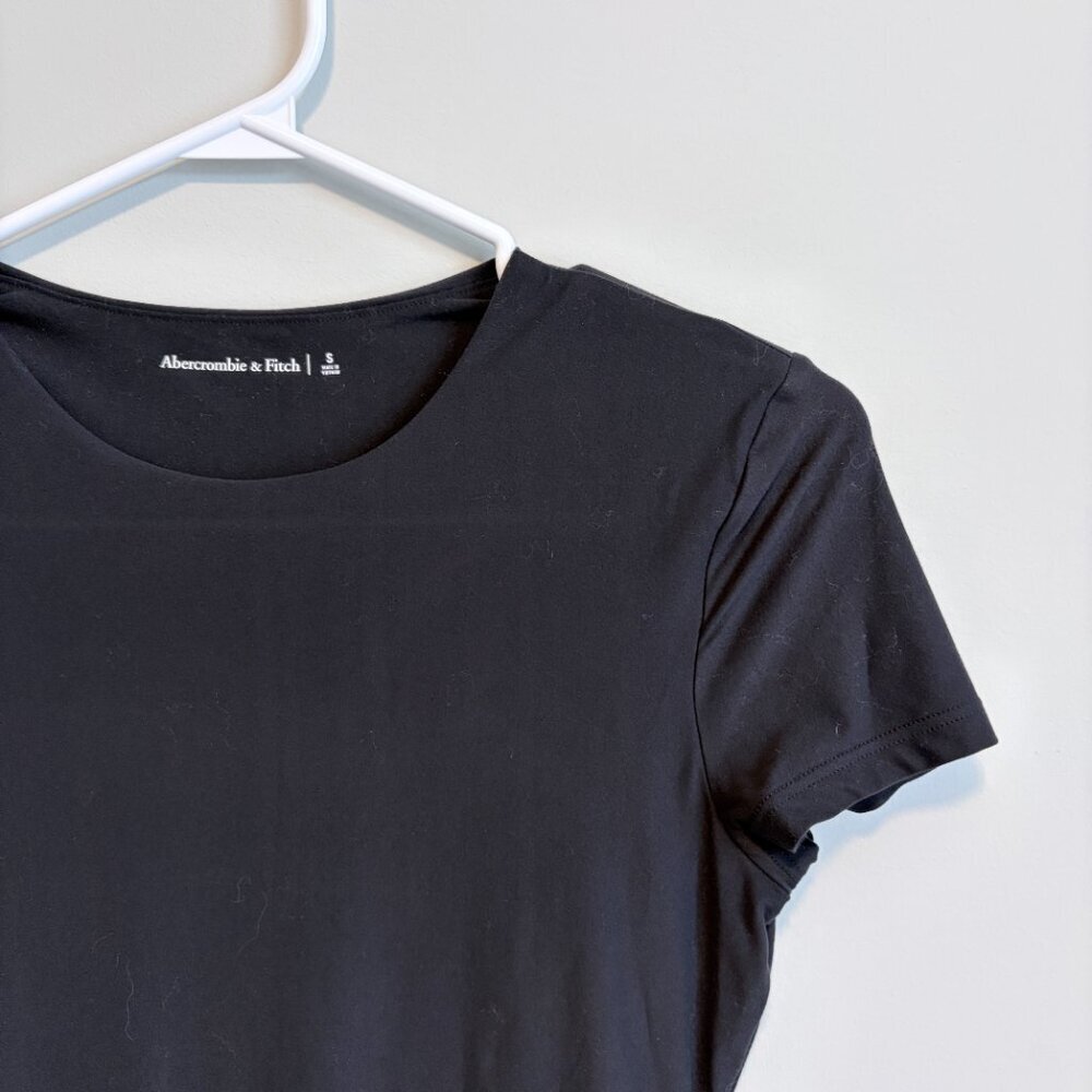 Abercrombie & Fitch Bodysuit Short Sleeve Elevated Basic Staple Black Size XS - Picture 3 of 9